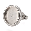 Non-Tarnish 304 Stainless Steel Stud Earring Settings X-STAS-K202-05D-P-2