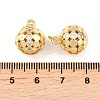 Brass Micro Pave Cubic Zirconia Pendants KK-C162-046G-3