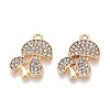Rack Plating Alloy Rhinestone Pendants PALLOY-T091-24M-G-2