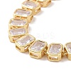 Clear Cubic Zirconia Tennis Bracelet BJEW-E015-02G-2