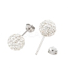 Gifts for Her Valentines Day 925 Sterling Silver Austrian Crystal Rhinestone Ball Stud Earrings for Girl Q286H011-2