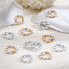 12Pcs 2 Colors Alloy Crystal Rhinestone Pendants ALRI-LP0001-05-1