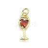 Brass Micro Pave Cubic Zirconia Pendants LS-KK-Z100-21G-02-1
