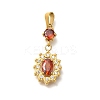 Ion Plating(IP) 304 Stainless Steel Micro Pave Cubic Zirconia Pendants STAS-H228-03G-02-1