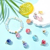 50Pcs 10 Colors Glass Round Pendants GLAA-YW0004-54-5