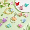 20Pcs 20 Styles Butterfly Food Grade Eco-Friendly Silicone Focal Beads SIL-PH0001-34-5