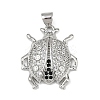 Brass Micro Pave Cubic Zirconia Pendants KK-A260-07B-P-1