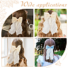 2Pcs 2 Colors Big Bowknot Organza Hair Barrettes AJEW-CP0008-32-6