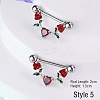316L Surgical Stainless Steel Pave Dark Red Cubic Zirconia Nipple Stirrup FS-WGDE58A-05-1