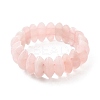 Bicone Natural Rose Quartz Beads Stretch Bracelets for Women BJEW-C097-05C-4