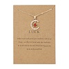 Moon & Star Alloy Rhinestone Birth Stone Pendant Necklaces WG0039E-01-2