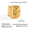 Vintage Wide Band 304 Stainless Steel Adjustable Cuff Rings for Women DC1658-1-1