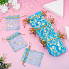50Pcs Heart Printed Organza Bags OP-TADJ0001-01A-4