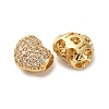 Brass Micro Pave Cubic Zirconia Beads KK-F895-05G-2