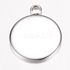 Tarnish Resistant 304 Stainless Steel Pendant Cabochon Settings STAS-G071-45P-2