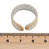 304 Stainless Steel Open Cuff Rings for Women RJEW-K301-04GP-5