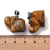 Natural Tiger Eye Pendants G-B127-05P-06-4