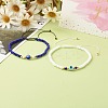 Adjustable Nylon Thread Braided Bead Bracelets Set BJEW-JB06440-3