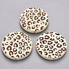 Painted Natural Wood Beads WOOD-N006-07E-1