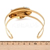 Shell Shape 304 Stainless Steel Enamel Cuff Bangles for Women LS-BJEW-A049-04B-G-5