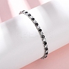 304 Stainless Steel with Cubic Zirconia Link Chain Bracelets for Women BJEW-G754-01A-P01-1