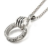 Alloy Pendant Necklace LS-NJEW-B103-01AS-01-1