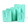 10Pcs 5 Sizes Kraft Paper Gift Shopping Bags Set AJEW-T013-10C-1