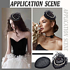 4Pcs Linen Teardrop Fascinator Hat Base for Millinery AJEW-FG0004-54B-6