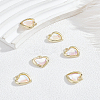 6Pcs Alloy Micro Pave Cubic Zirconia Pendants FIND-LP0002-99-1