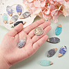 16Pcs 4 Colors Opaque Resin & Walnut Wood Pendants RESI-CJ0001-208-5