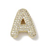Brass Micro Pave Cubic Zirconia Pendants KK-I382-01G-2