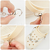 4Pcs 2 Style Punk Style Barbed Wire Alloy Link Shoe Chains DIY-WR0002-63-6