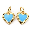 Rack Plating Brass Enamel Pendants KK-E015-08G-03-2