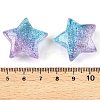 Gradient Color Transparrent Acrylic European Beads OACR-P024-03-02-3