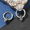 Dinosaur Head 316 Surgical Stainless Steel Hoop Earrings EJEW-G416-23AS-2