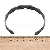 316 Surgical Stainless Steel Braided Wave Cuff Bangles BJEW-C125-02AS-3