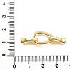 Teardrop Rack Plating Brass Fold Over Clasps KK-S508-17G-3