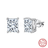 925 Sterling Silver Micro Pave Clear Cubic Zirconia Stud Earrings EJEW-G443-06P-3