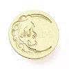 Halloween Theme Golden Tone Brass Wax Seal Stamp Head AJEW-O001-06G-2