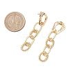 Brass Oval Dangle Stud Earrings EJEW-JE06686-4