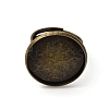 Brass Adjustable Ring Blank Base Cabochon Setting Components KK-O003-05AB-NF-3
