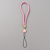 Knitting PU Leather Lanyard Wrist Strap Phone Star Charms Straps AJEW-WH0342-62A-1
