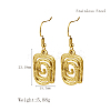 Stylish 304 Stainless Steel Spiral Pendant Dangle Earrings for Daily Wear NP0587-1-1