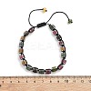 Adjustable Natural Multicolor Tourmaline and Non-magnetic Synthetic Hematite Braided Bead Bracelets BJEW-Z090-01J-5