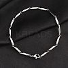 Tarnish Resistant Unisex 201 Stainless Steel Bar Link Chain Bracelets BJEW-L637-35B-P-1