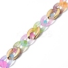 Handmade Spray Painted Acrylic Curb Chain AJEW-JB00747-2