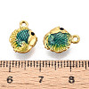 Ion Plating(IP) 304 Stainless Steel Enamel Charms STAS-N114-09G-3