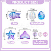 Transparent Spray Painted Glass & Acrylic Beads Findings Kits FIND-HY0004-64B-3
