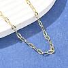 Brass Paperclip Chains Necklace for Women LS-NJEW-P265-29G-1