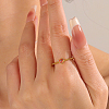 Brass Micro Pave Cubic Zirconia Finger Rings for Women ZG1628-2